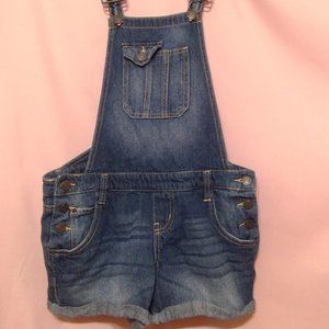 Womens Juniors LEI Denim Jean Overalls Shorts